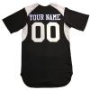 3 Color Customized Baseball Jersey Adult X-Large in Black and Silver view 2