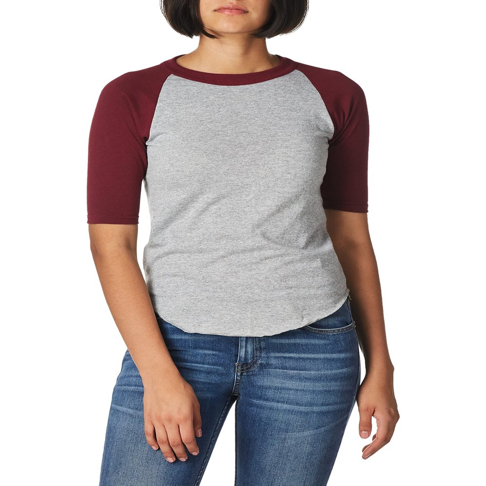 Augusta Sportswear Boys Baseball Jersey 2.0 L Athletic Heather/Maroon