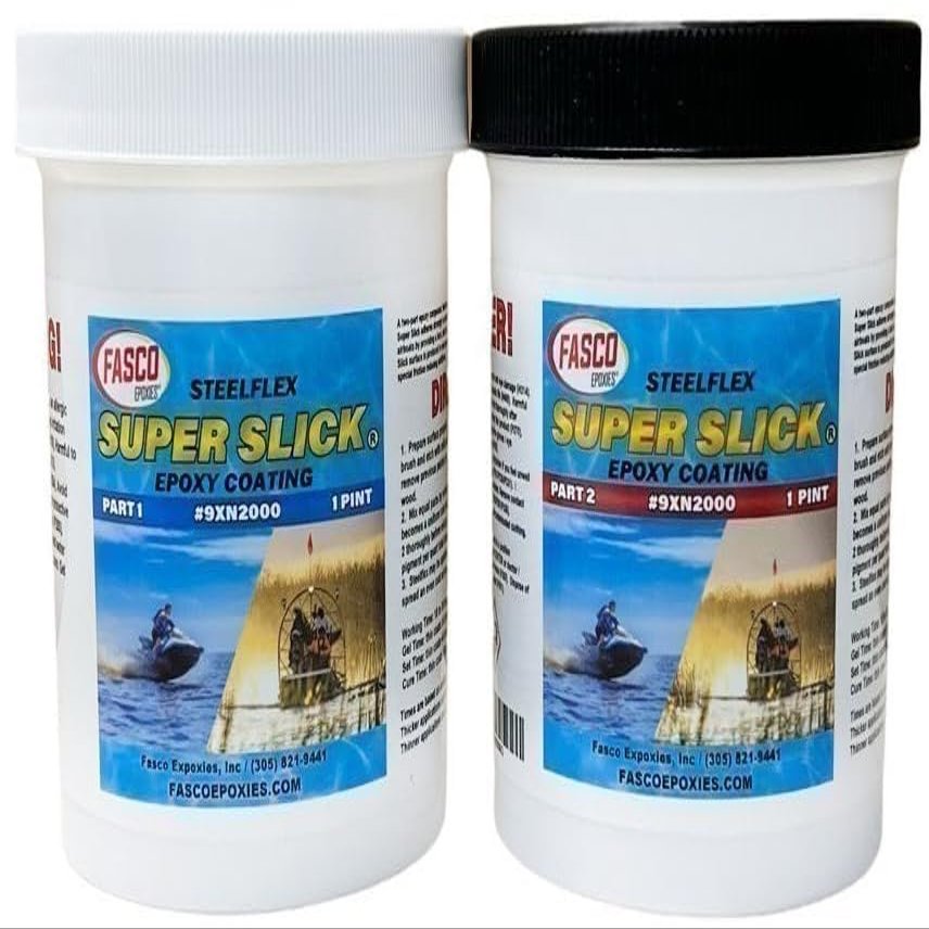 Fasco Epoxies Super Slick 2000 Epoxy Bottom Coating for Airboats, Jet Ski's, etc.: Quart Kit