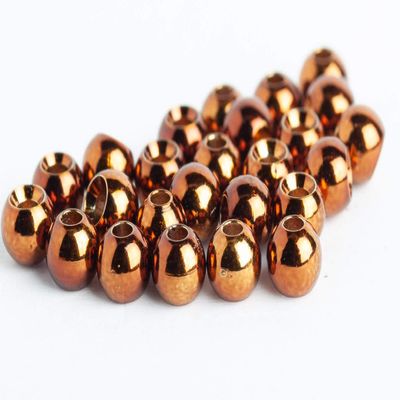 Blue Wing Olive Brass Beads for Fly Tying - 25 Pack (Metallic Coffee, 3.8 mm (5/32"))