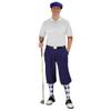 Golf Knickers Mens Select A Style Outfit - Matching Golf Cap - Navy - Waist 58 - Sock - Navy/White view 1