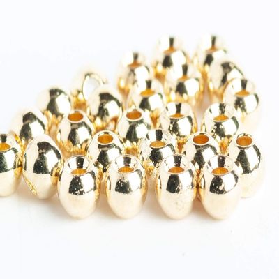 Blue Wing Olive Brass Beads for Fly Tying - 25 Pack (Gold, 5.5 mm (7/32"))