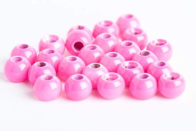 Blue Wing Olive Brass Beads for Fly Tying - 25 Pack (Pink, 4.6 mm (3/16"))