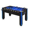 Atomic Azure LED Foosball Table  Light Up Arcade-Style Game with Interactive Inrail LED Lighting, Cascading Effects, Music, Electronic Scoring, 47 x 27 Durable Playfield view 1