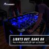 Atomic Azure LED Foosball Table  Light Up Arcade-Style Game with Interactive Inrail LED Lighting, Cascading Effects, Music, Electronic Scoring, 47 x 27 Durable Playfield view 2