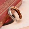 THREE KEYS JEWELRY Men Women Wedding Hunting 6mm Bands Tungsten Viking Carbide Meteorite Ring with Polish Infinity Unique for Him Rose Gold Size 8 view 3