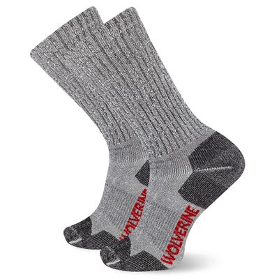 Wolverine Mens Safety Toe Socks, Gray, 7-12 US