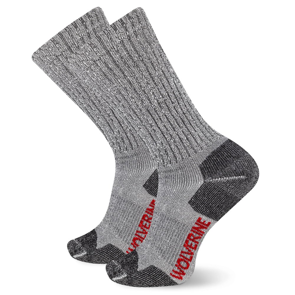 Wolverine Mens Safety Toe Socks, Gray, 7-12 US