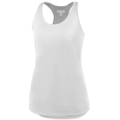 Augusta Activewear Ladies Sojourner Tank, White, X Large