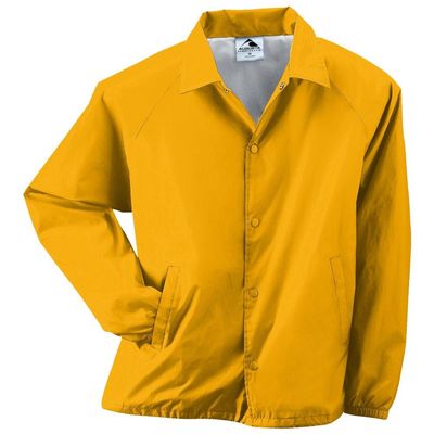 Augusta Activewear Nylon Coach'S Jacket/Lined, Gold, Small