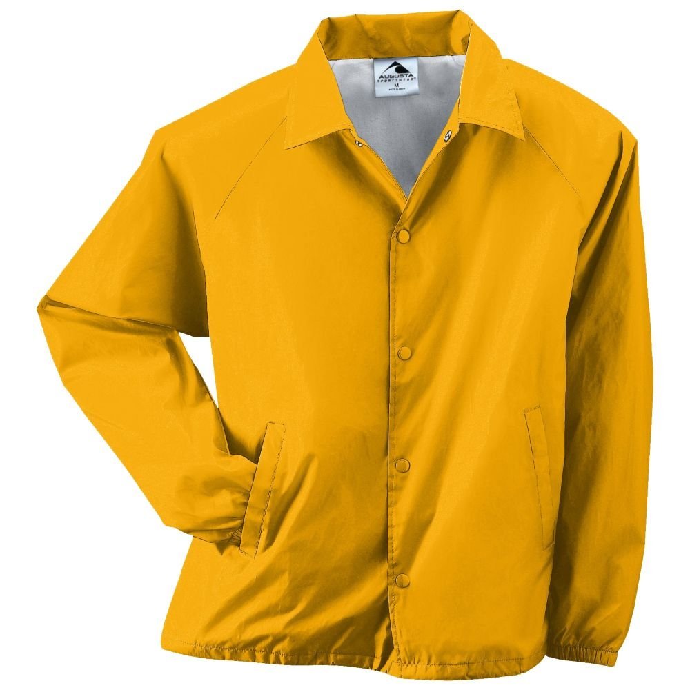 Augusta Activewear Nylon Coach'S Jacket/Lined, Gold, Small