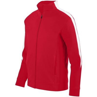 Augusta Activewear Youth Medalist Jacket 2.0, Red/White, Medium