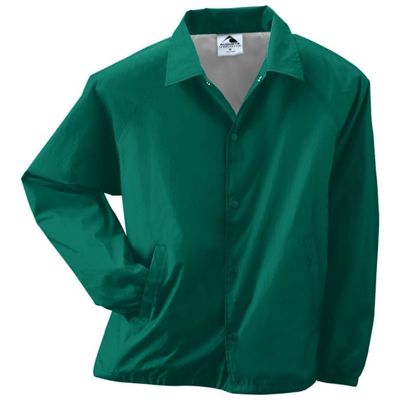 Augusta Activewear Nylon Coach'S Jacket/Lined, Dark Green, Large