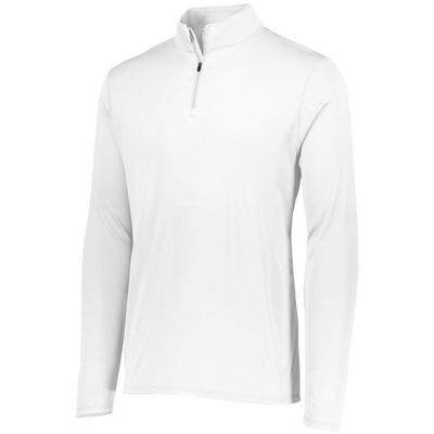 Augusta Activewear Youth Attain 1/4 Zip Pullover, White, Small