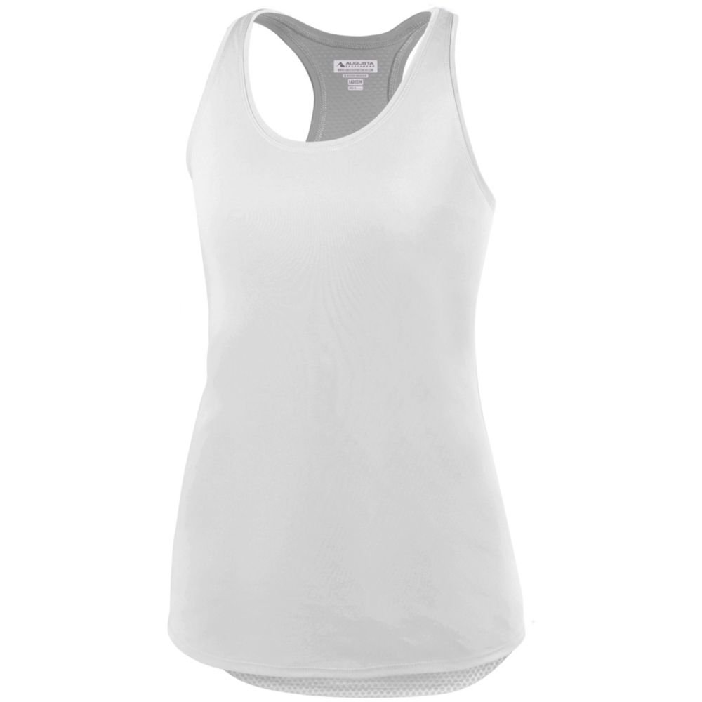 Augusta Activewear Ladies Sojourner Tank, White, Large