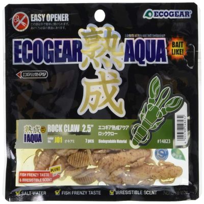 Ecogear J01 Worm Aged Aqua Rock Claw 2.5 Inch (62 mm) Okrill Lure