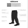 Alleson Athletic Boys Baseball Pants with Braid, Black/White, L view 2