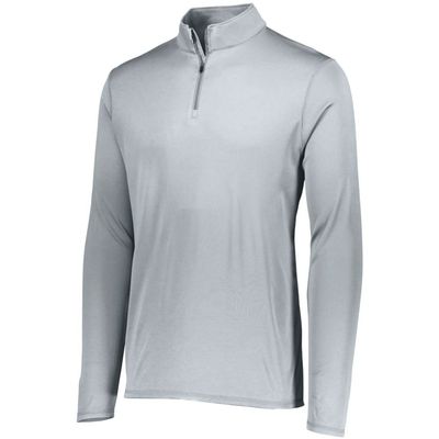 Augusta Activewear Youth Attain 1/4 Zip Pullover, Silver, Large