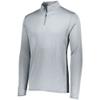 Augusta Activewear Youth Attain 1/4 Zip Pullover, Silver, Large view 1