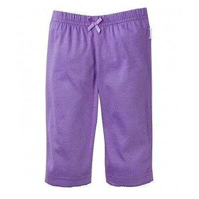 Gerber Onesies Brand Baby Girl Purple Pants 0-3 Months (2 Pack)