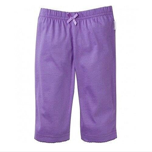 Gerber Onesies Brand Baby Girl Purple Pants 0-3 Months (2 Pack)