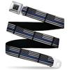 Buckle-Down Men's Seatbelt Belt Thin Blue Line Kids, Flag Black/Gray, 1.0" Wide-20-36 Inches view 1