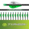 Element Archery Typhoon Fletched Arrows  350 Spine, .204 ID, Carbon, .001 Straightness, 10.3 GPI, 12 Pack  Fletched with High-Profile Vanes, Nocks, 50 Grain Half-Out Inserts Included view 2