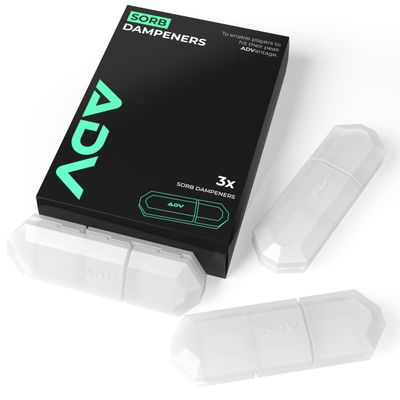 ADV Tennis Dampener with Custom Feel, Racket Shock Absorber to Reduce Vibration and Stay on The Racket, Engineered Poly-Silicone Tennis Racket Dampener, Clear, Sorb 3-Pack