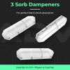 ADV Tennis Dampener with Custom Feel, Racket Shock Absorber to Reduce Vibration and Stay on The Racket, Engineered Poly-Silicone Tennis Racket Dampener, Clear, Sorb 3-Pack view 2