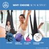 Aerial Silk Yoga Hammock & Swing for Home, Inversion Exercises, Starter Kit for All Levels - Durable with Extension Straps, Carabiners, and Pose Guide view 4