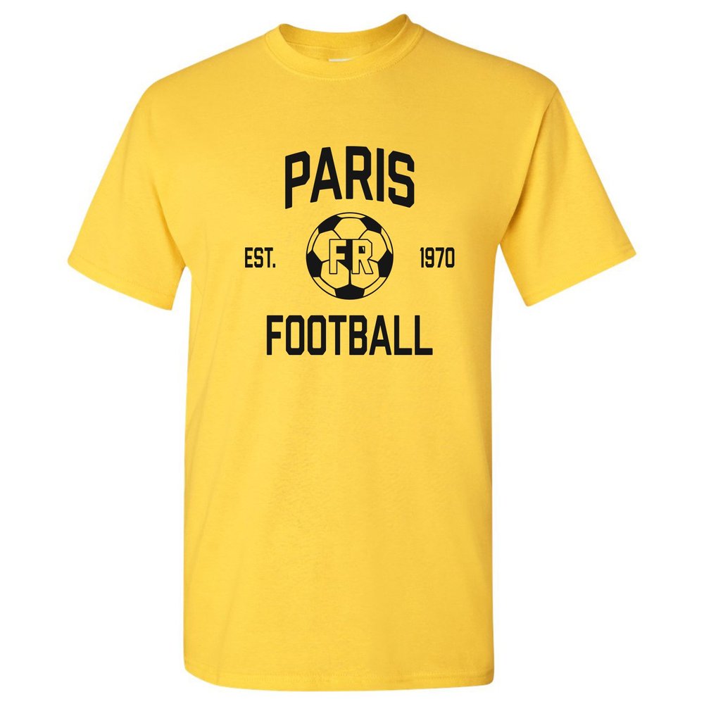 UGP Campus Apparel Paris France Away Kit World Classic Soccer Football Arch Cup T Shirt - Large - Daisy Yellow