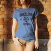 UGP Campus Apparel Barcelona Spain Away Kit World Classic Soccer Football Arch Cup T Shirt - Medium - C. Blue view 3