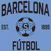 UGP Campus Apparel Barcelona Spain Away Kit World Classic Soccer Football Arch Cup T Shirt - Medium - C. Blue view 4