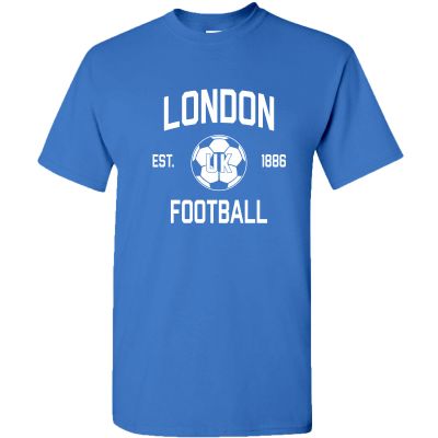 UGP Campus Apparel London UK Away Kit World Classic Soccer Football Arch Cup T Shirt - X-Large - Sapphire