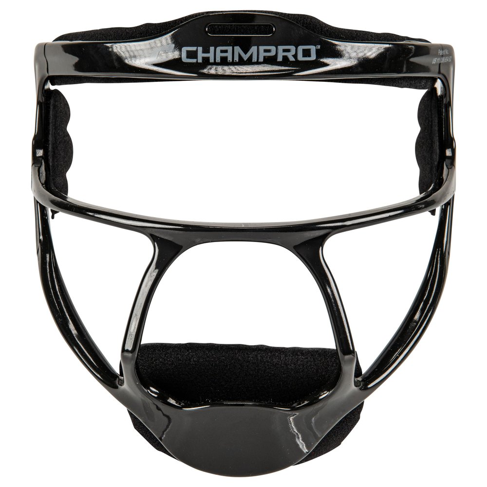 CHAMPRO Rampage Fastpitch Softball Fielders Ultra Lightweight Protective Face Mask, Black