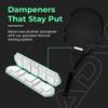 ADV Tennis Dampener with Custom Feel, Racket Shock Absorber to Reduce Vibration and Stay on The Racket, Engineered Poly-Silicone Tennis Racket Dampener, Clear, Max Sorb 3-Pack view 2