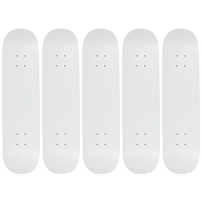 Moose 8.5" Blank Skateboard Deck Dipped White 7-Ply Canadian Maple