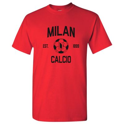 UGP Campus Apparel Milan Italy Home Kit World Classic Soccer Football Arch Cup T Shirt - 3X-Large - Red