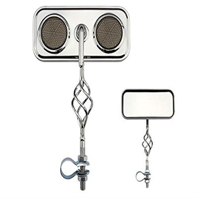 Alta Cage Rectangle Twisted Bike Mirror, Multiple Colors (Black Reflectors)