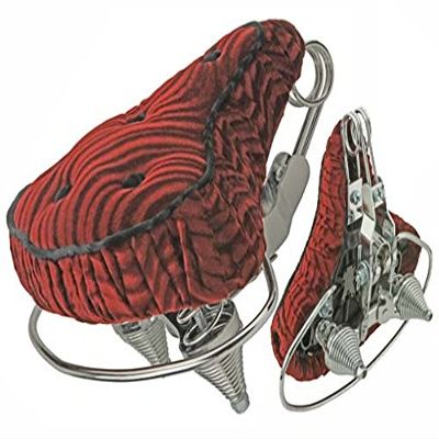 Alta Beach Cruisers 5 Button Velour Saddle, Multiple Colors (Red)
