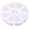 8 Grids Round Jewelry Bead Earring Storage Box Guitar Picks Fishing Case Medicine Pill Box Container view 1