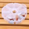 8 Grids Round Jewelry Bead Earring Storage Box Guitar Picks Fishing Case Medicine Pill Box Container view 2