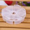 8 Grids Round Jewelry Bead Earring Storage Box Guitar Picks Fishing Case Medicine Pill Box Container view 3