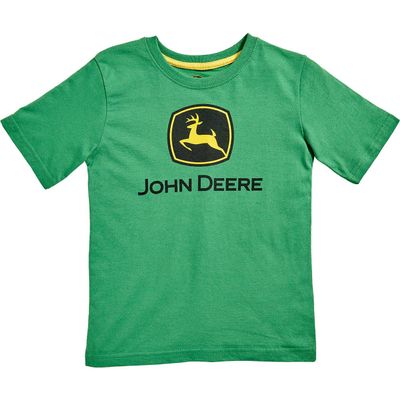 John Deere Little Boys Short Sleeve Logo Tee, Green (Size 5)
