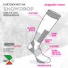Eurosock Women's Snow Drop Ski Socks, Jade/Grey, X-Small view 3