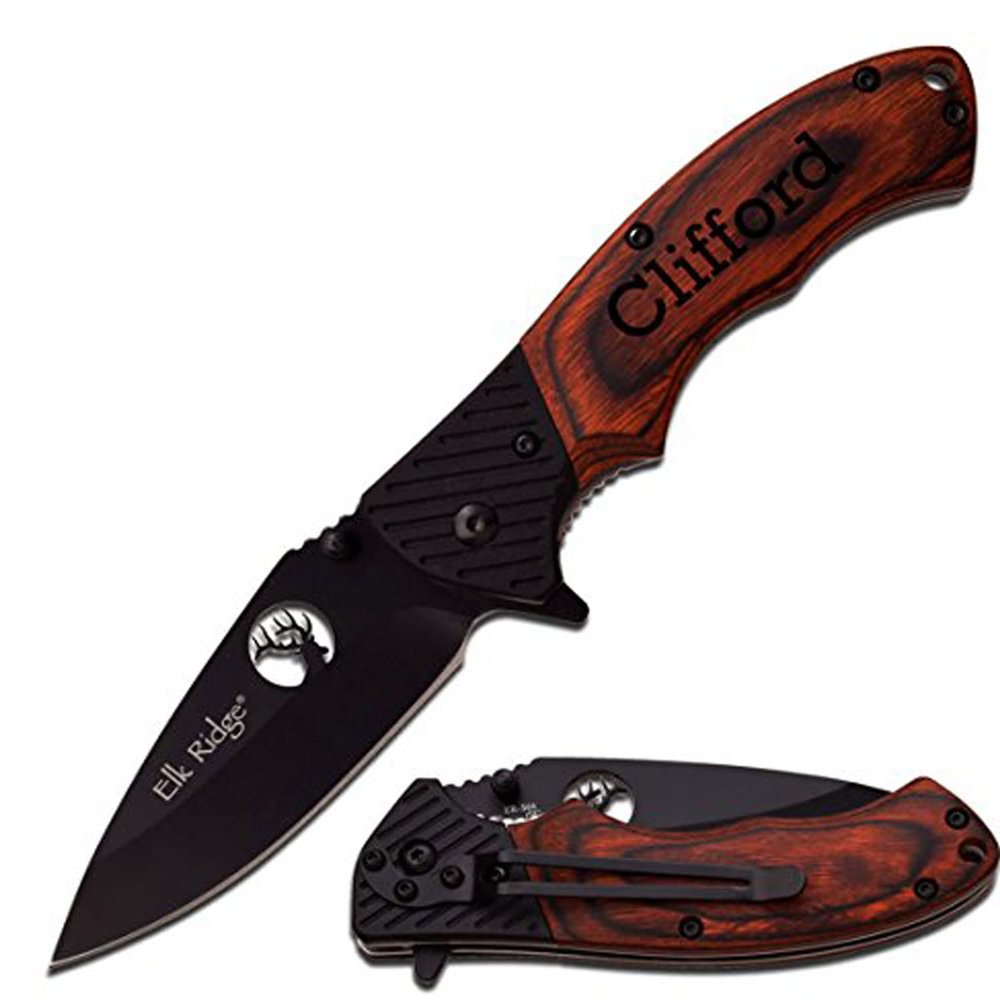 Elk Ridge Free Engraving Custom Pocket Quality Knife Gift For All (ER-566BPW)