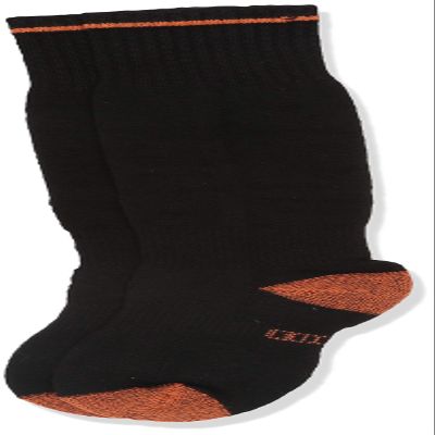 Eurosock Snow Base Junior Ski Socks, Small, Black/Orange