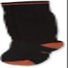 Eurosock Snow Base Junior Ski Socks, Small, Black/Orange view 1