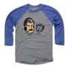 500 LEVEL Keith Hernandez 3/4 Sleeve T-Shirt (Baseball Tee, Small, Royal/Heather Gray) - Keith Hernandez Keith and Hadji K WHT view 1