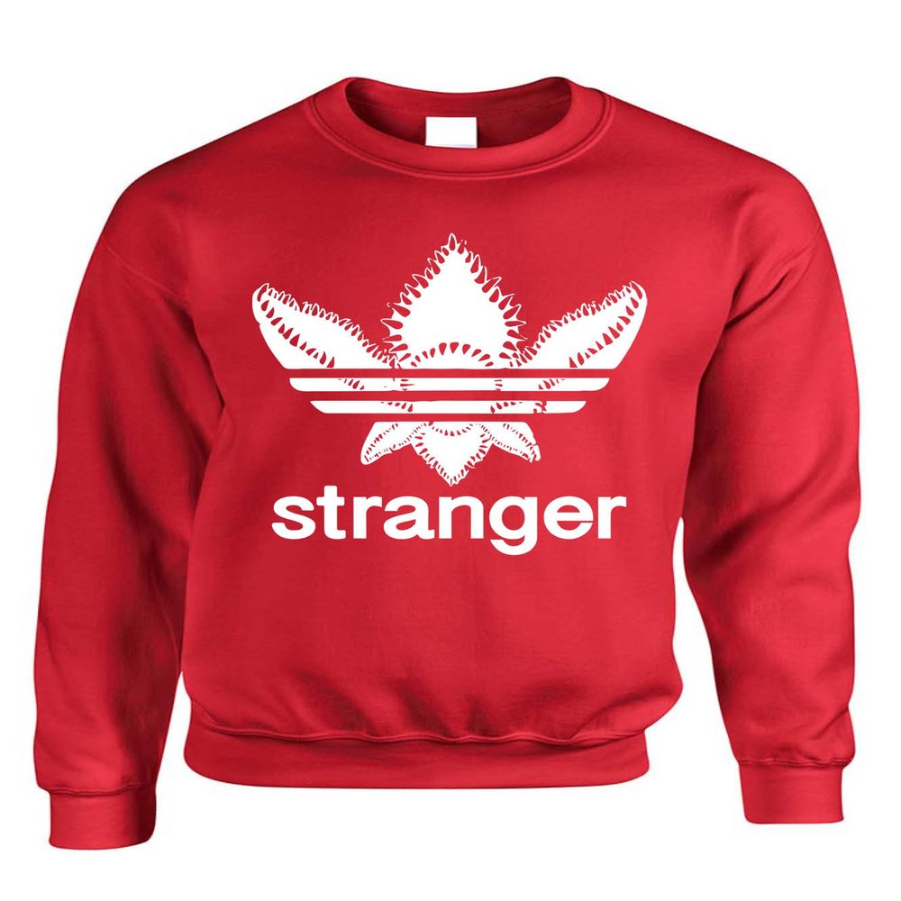 ALLNTRENDS Adult Sweatshirt Stanger Monster Trending Tops Cool Fans Gift (L, Red)